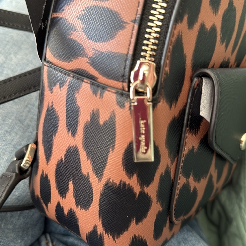 Kate Spade New York mini backpack spotted animal print. New With Tags - Picture 4 of 4